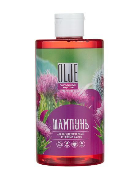 OLJE Натуральный шампунь для окрашенных волос с репейным маслом для поврежденных волос 450 мл в Санкт-Петербурге