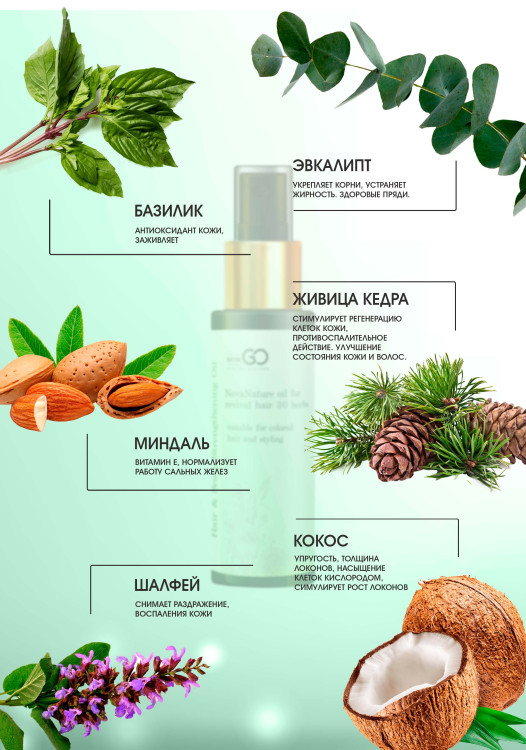 Натуральное масло для волос NovaNature oil for revival hair 30 herbs Dctr.Go Healing Systems 110 мл в Санкт-Петербурге