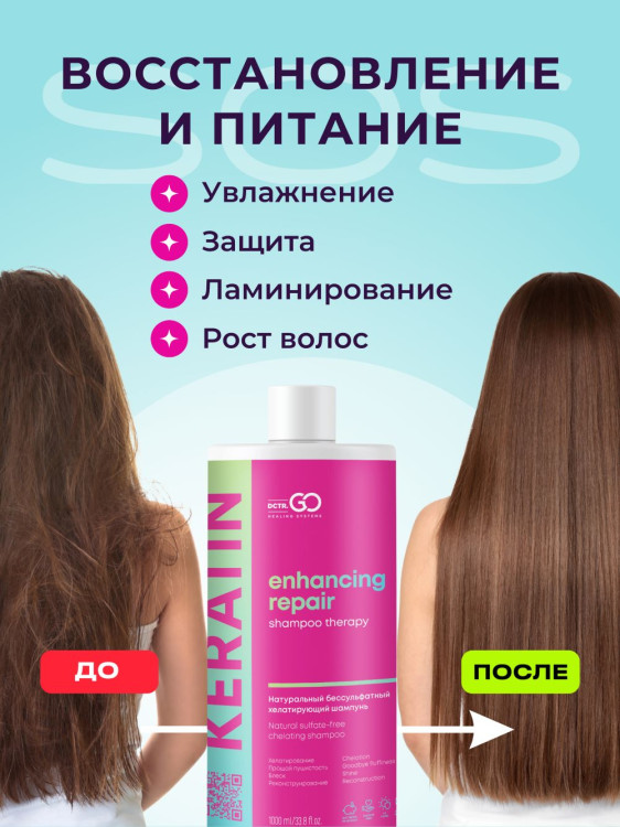 Dctr.Go. Бессульфатный кератиновый шампунь для волос 1000 мл в Санкт-Петербурге